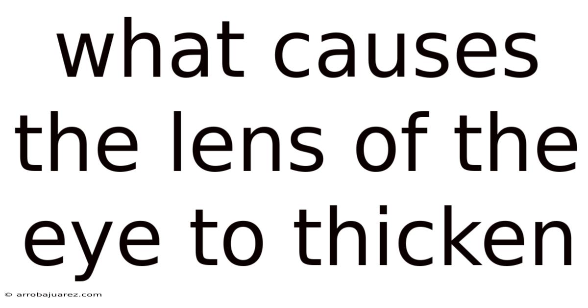 What Causes The Lens Of The Eye To Thicken