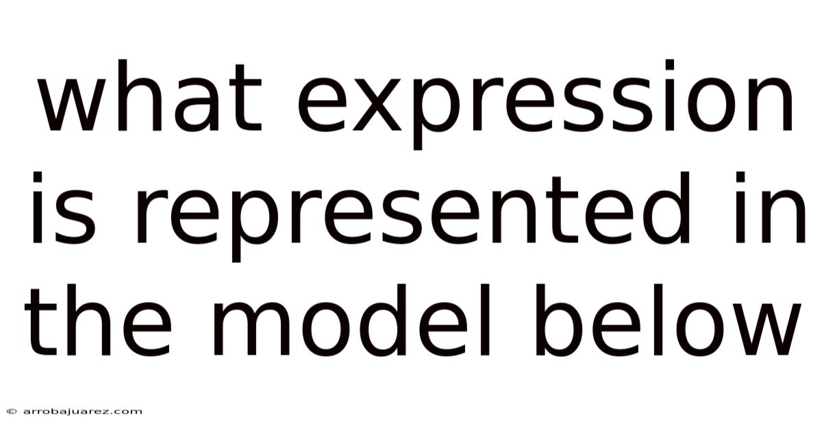 What Expression Is Represented In The Model Below