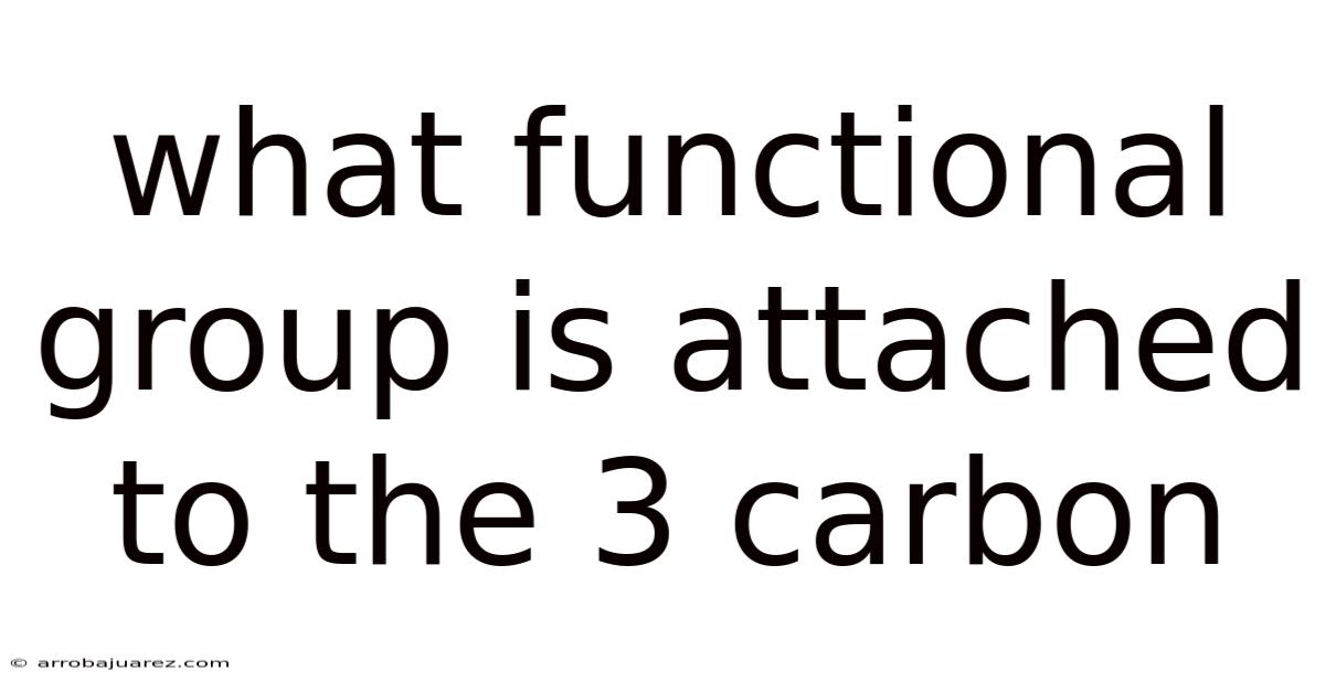 What Functional Group Is Attached To The 3 Carbon