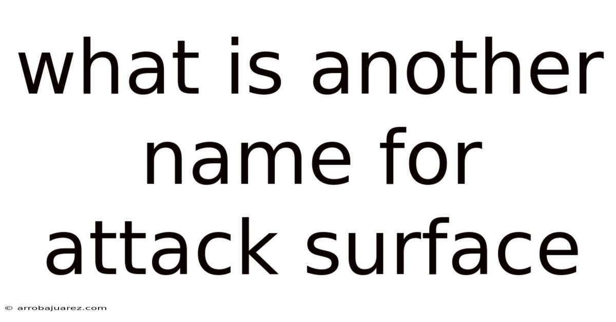 What Is Another Name For Attack Surface