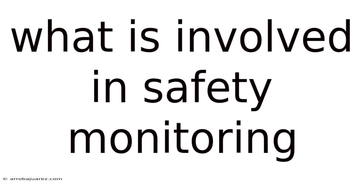 What Is Involved In Safety Monitoring