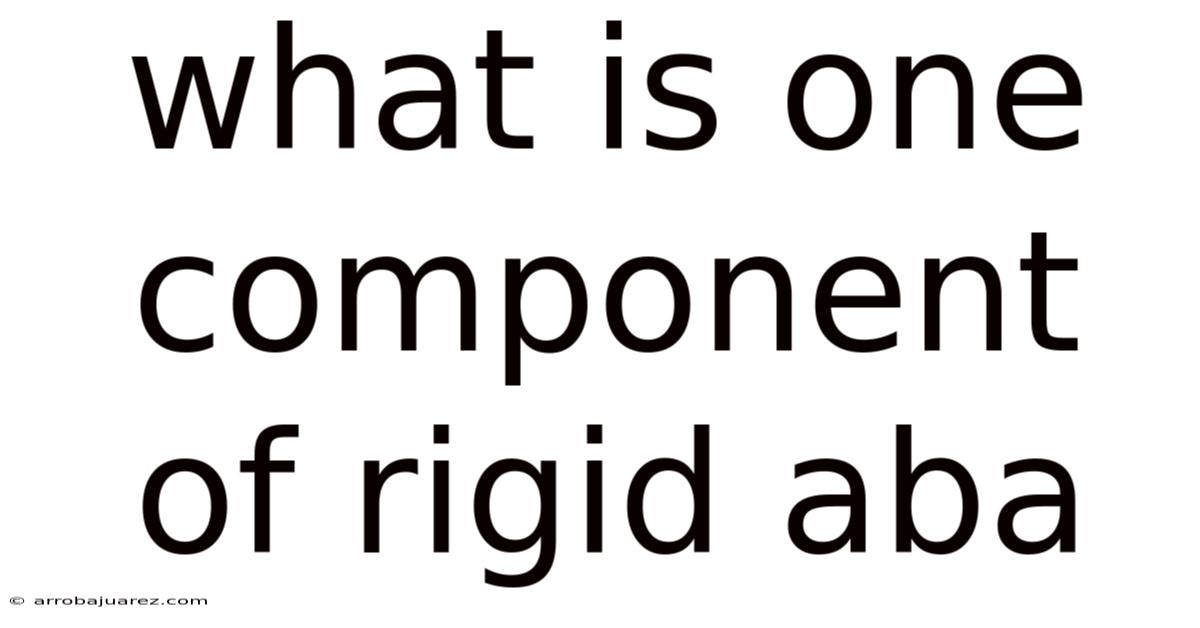 What Is One Component Of Rigid Aba
