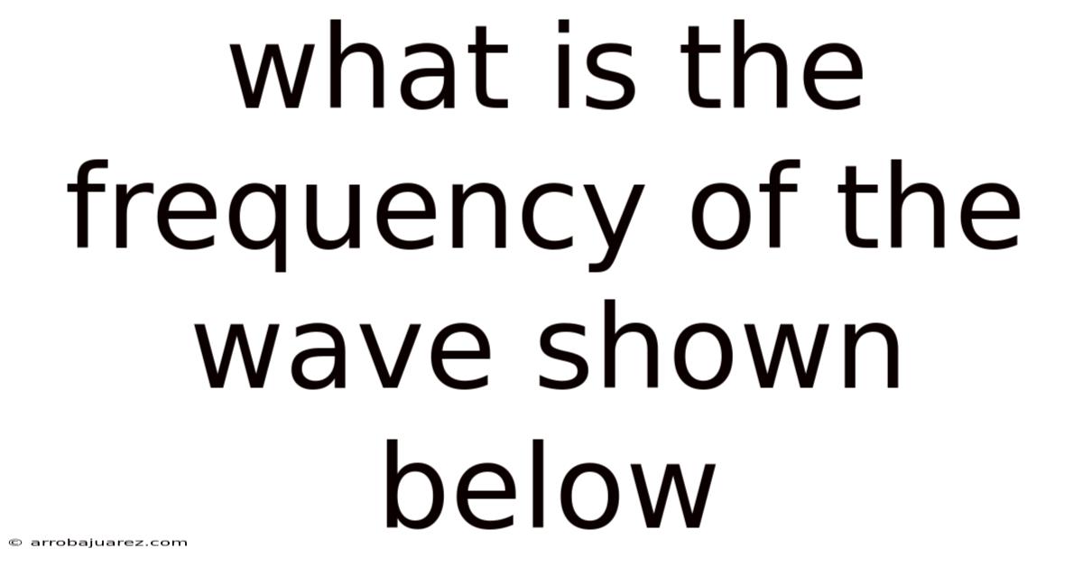 What Is The Frequency Of The Wave Shown Below