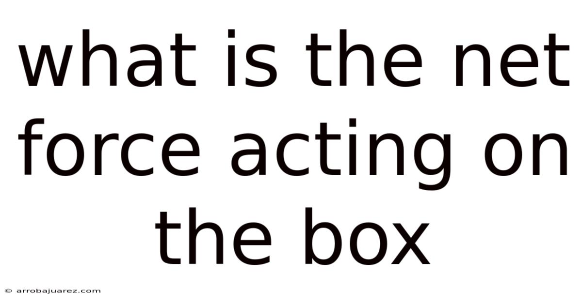 What Is The Net Force Acting On The Box