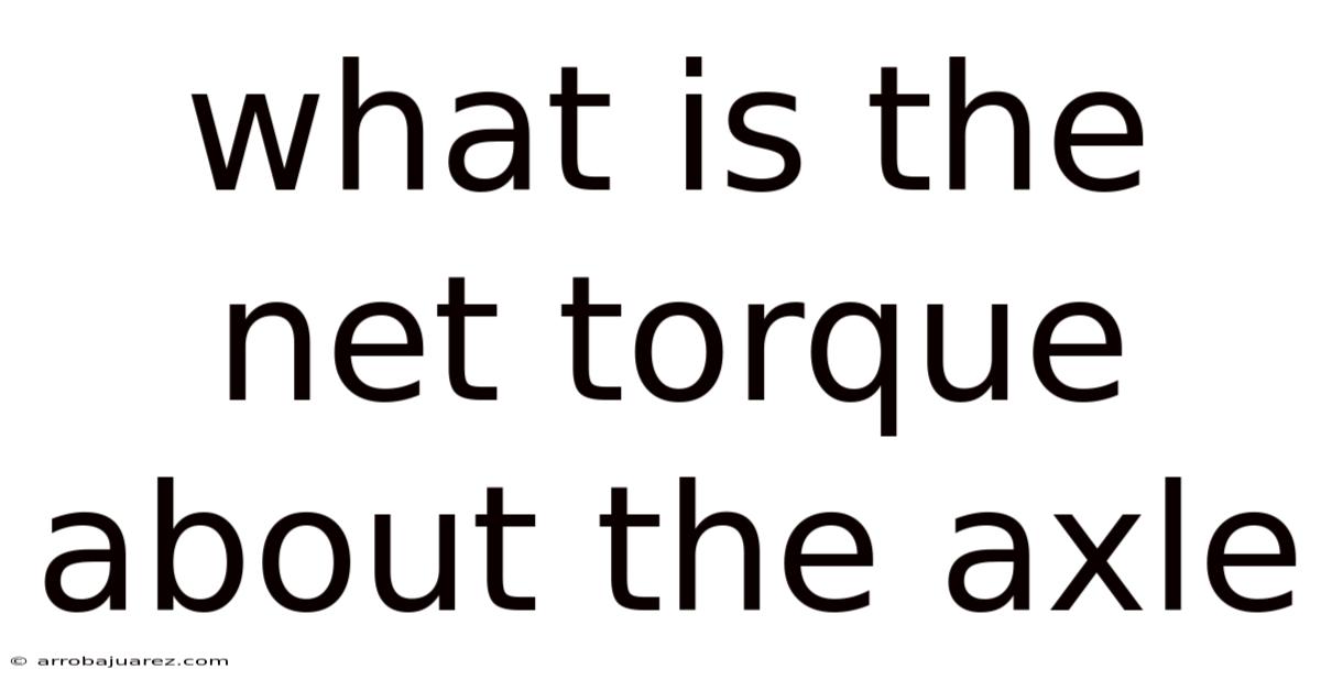 What Is The Net Torque About The Axle