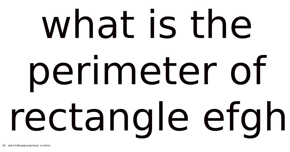 What Is The Perimeter Of Rectangle Efgh