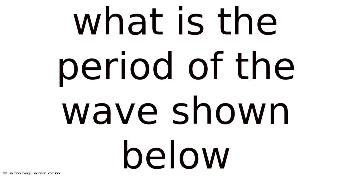 What Is The Period Of The Wave Shown Below