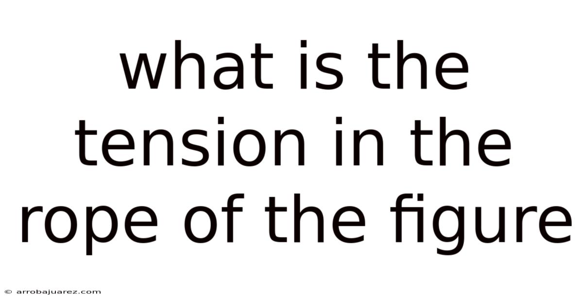 What Is The Tension In The Rope Of The Figure