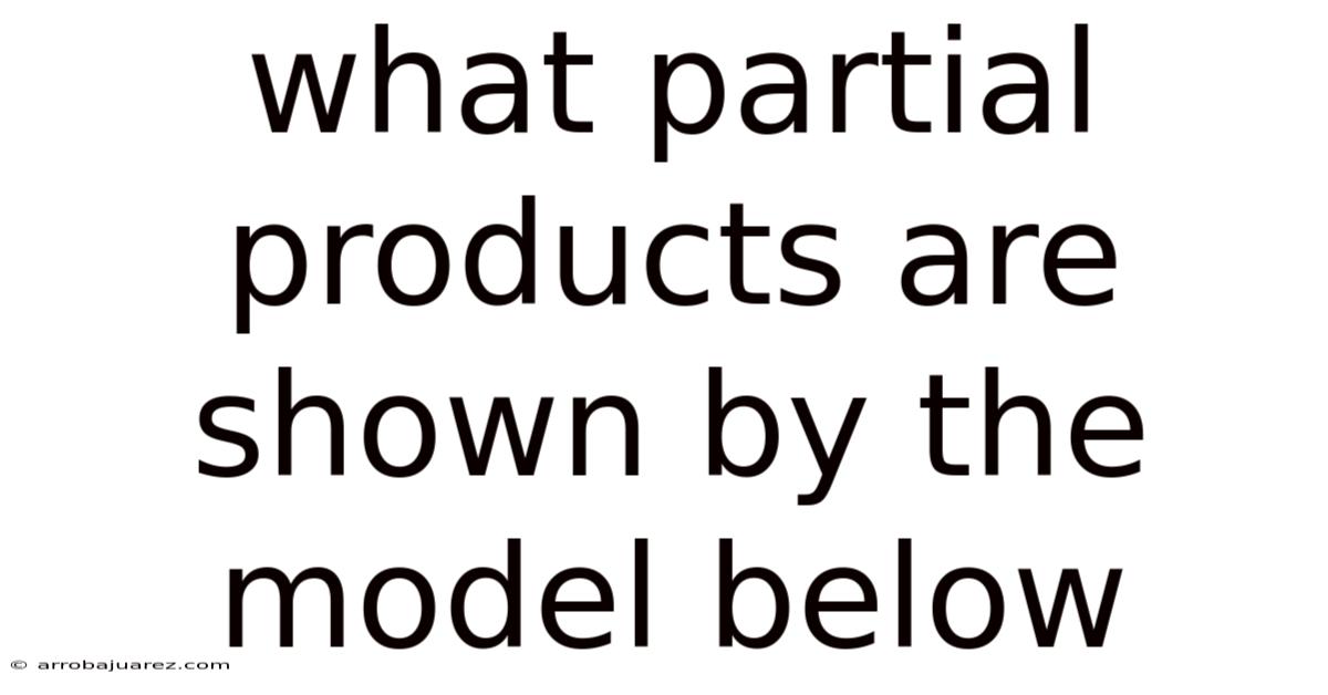 What Partial Products Are Shown By The Model Below