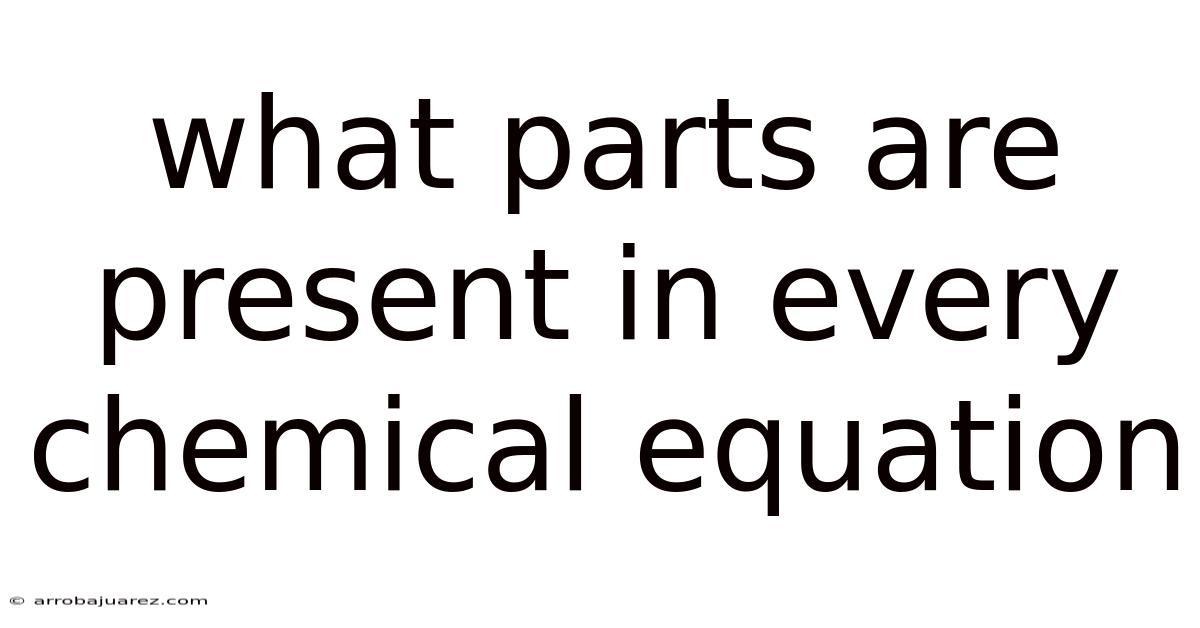 What Parts Are Present In Every Chemical Equation