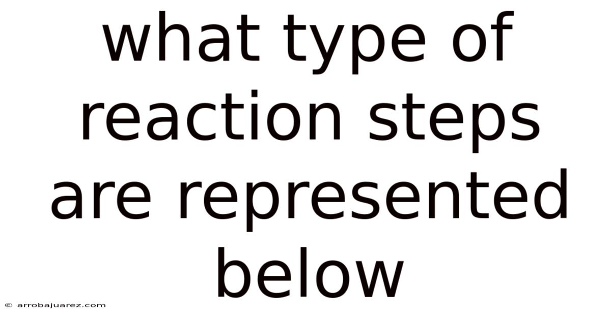 What Type Of Reaction Steps Are Represented Below