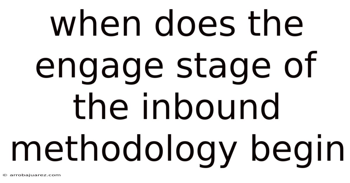 When Does The Engage Stage Of The Inbound Methodology Begin