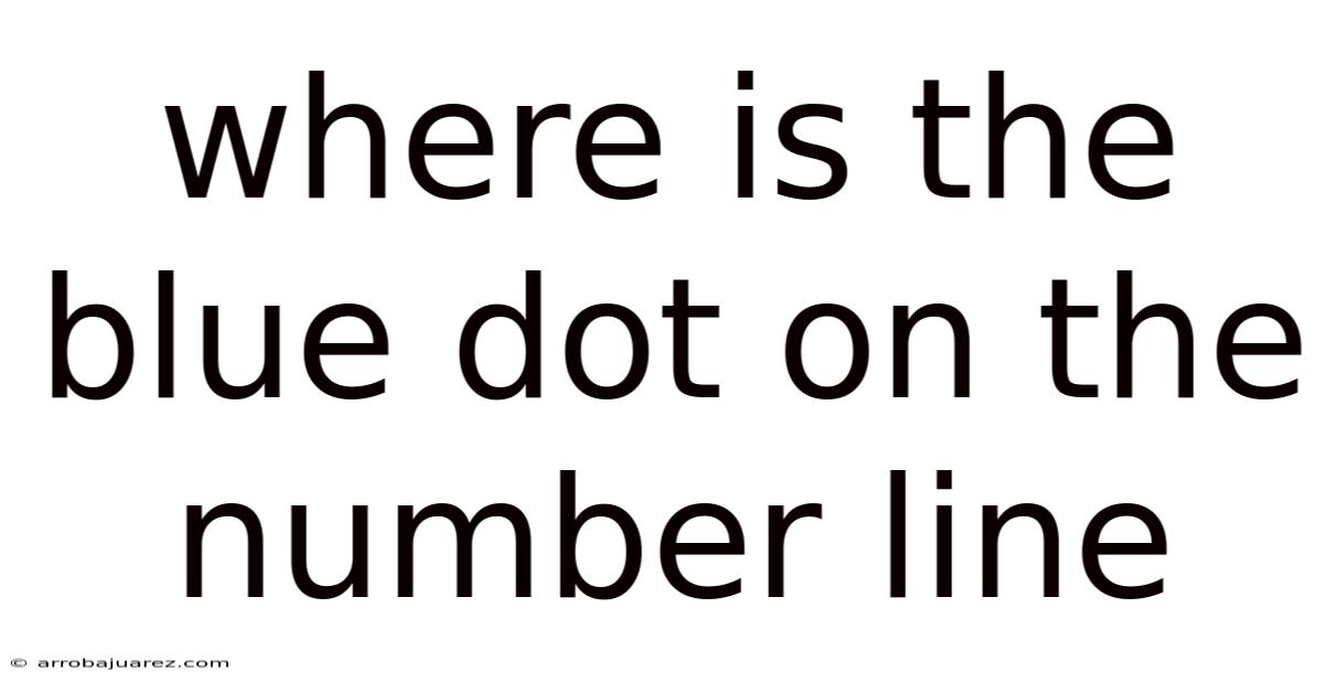 Where Is The Blue Dot On The Number Line