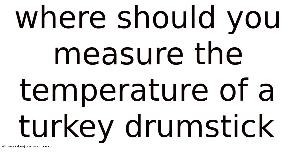 Where Should You Measure The Temperature Of A Turkey Drumstick
