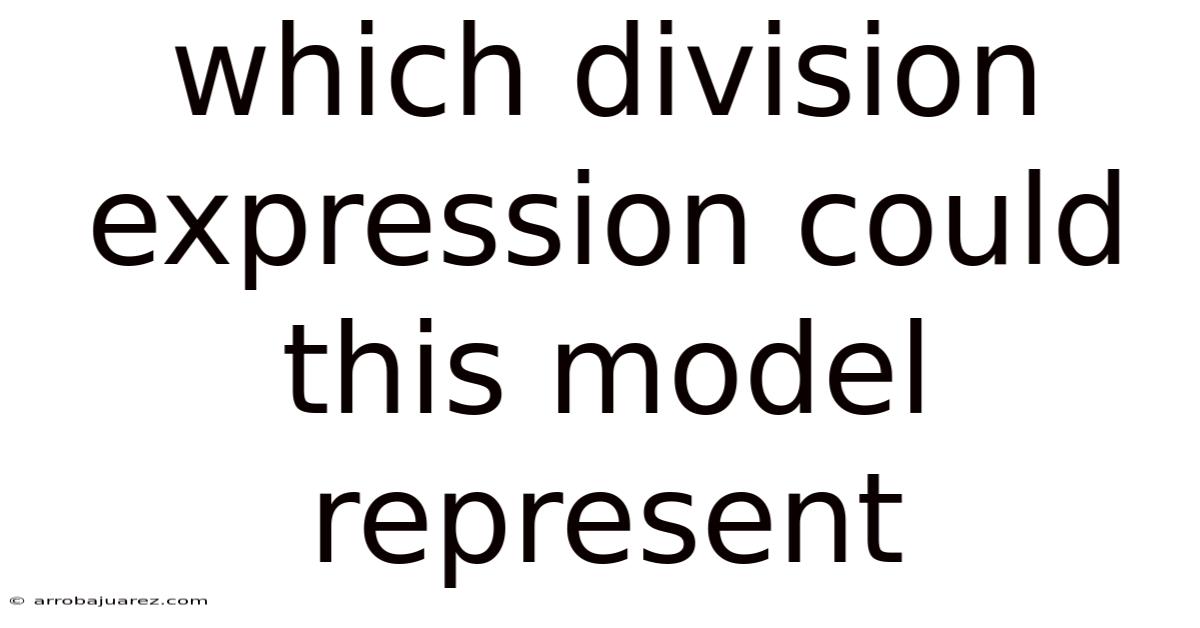 Which Division Expression Could This Model Represent