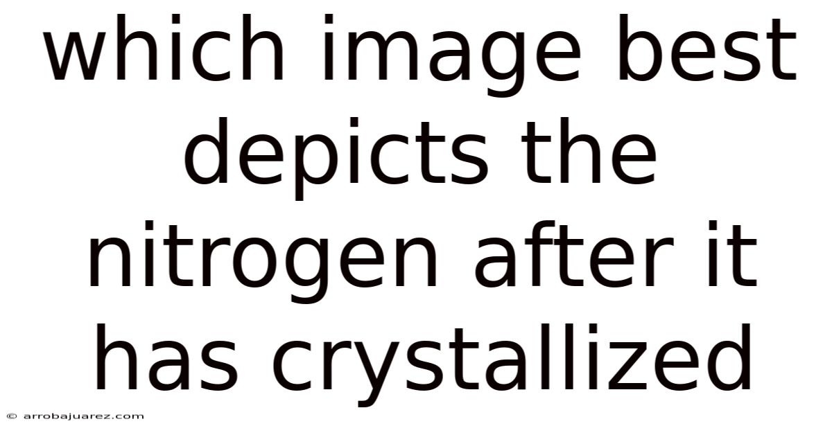 Which Image Best Depicts The Nitrogen After It Has Crystallized