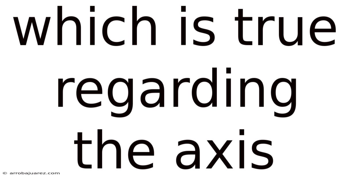 Which Is True Regarding The Axis