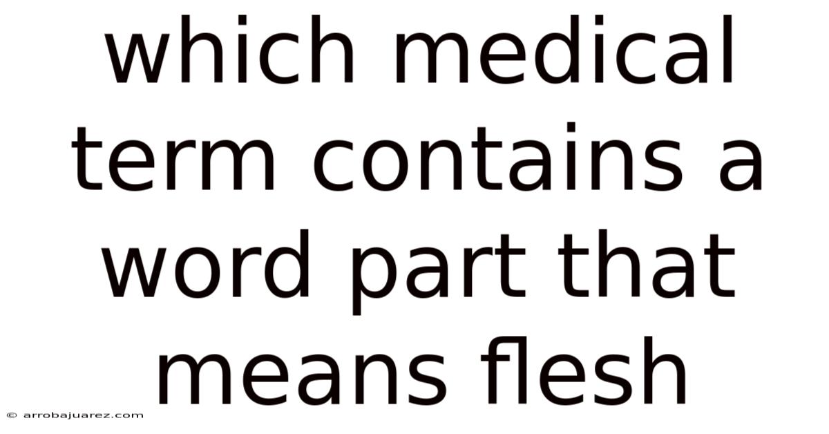 Which Medical Term Contains A Word Part That Means Flesh