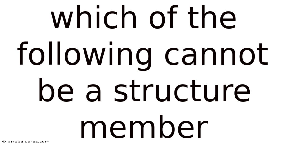 Which Of The Following Cannot Be A Structure Member