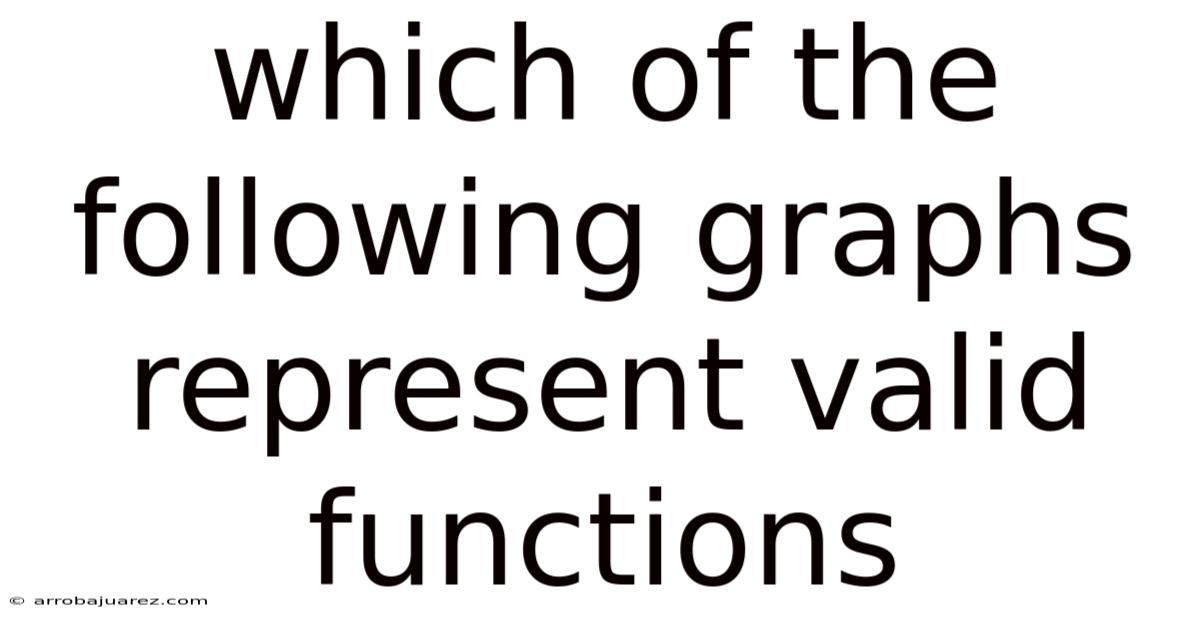 Which Of The Following Graphs Represent Valid Functions