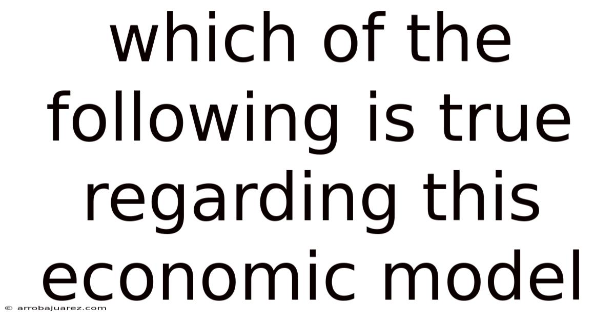 Which Of The Following Is True Regarding This Economic Model