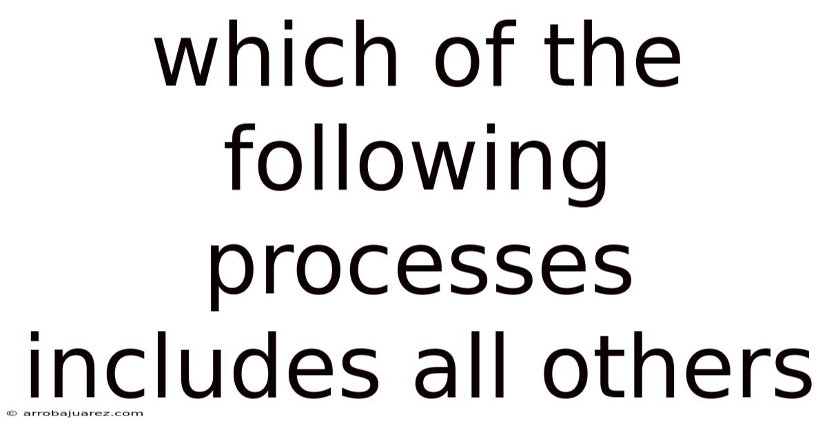Which Of The Following Processes Includes All Others