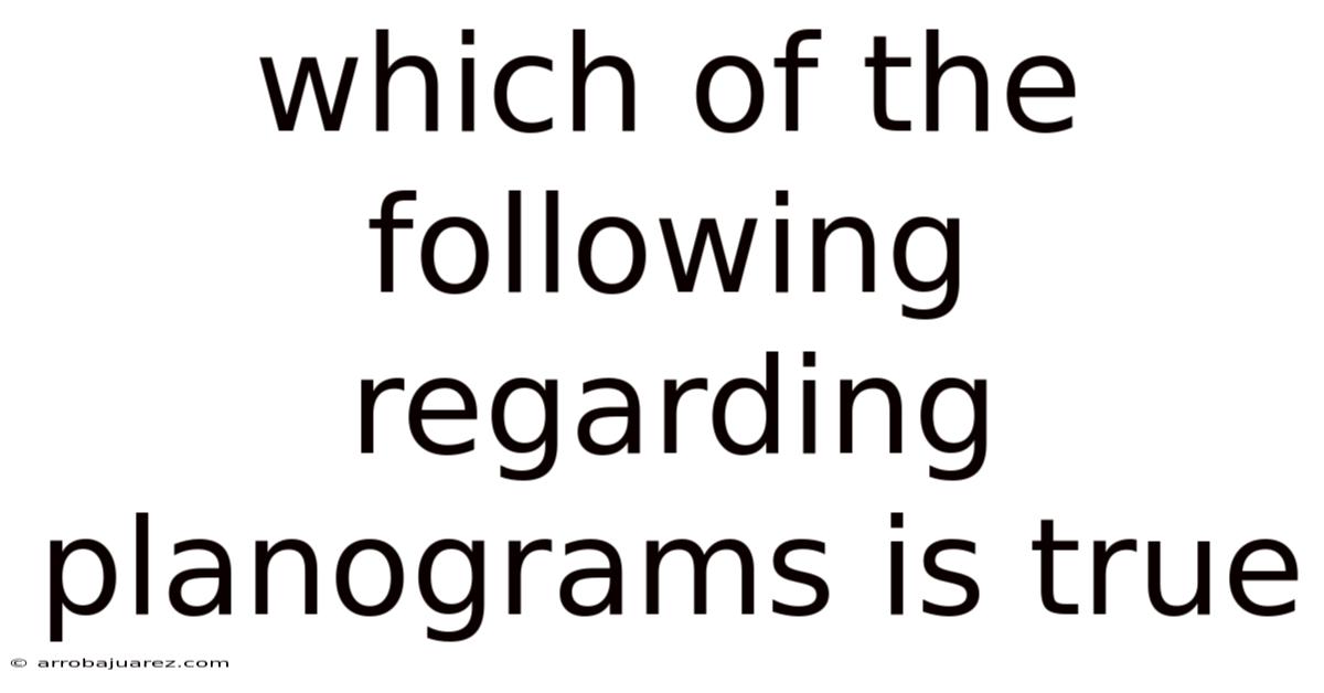 Which Of The Following Regarding Planograms Is True