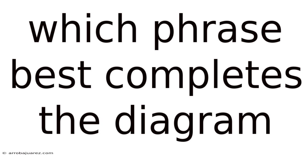 Which Phrase Best Completes The Diagram