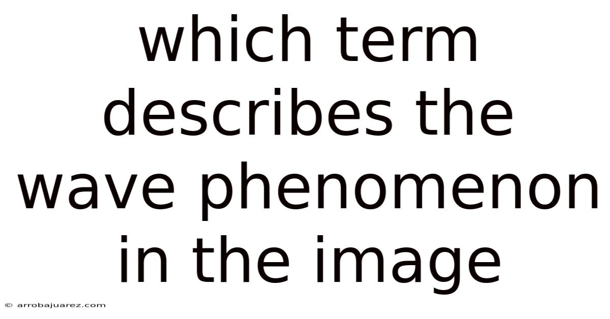 Which Term Describes The Wave Phenomenon In The Image