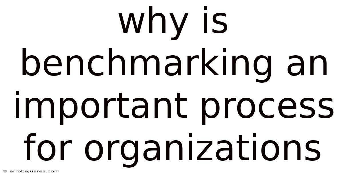 Why Is Benchmarking An Important Process For Organizations