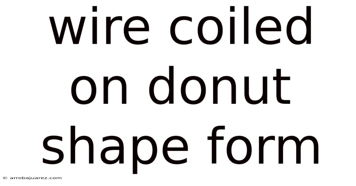 Wire Coiled On Donut Shape Form